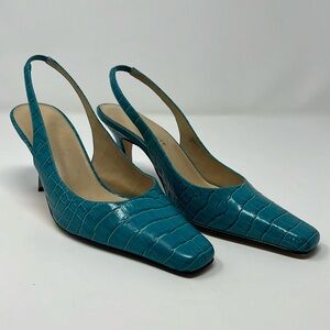 Karen Scott | Mason Snakeskin Vintage Slingback Kitten Heels